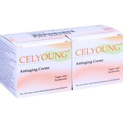 Zwei Packungen Celyoung Antiaging Creme für Tag und Nacht.
