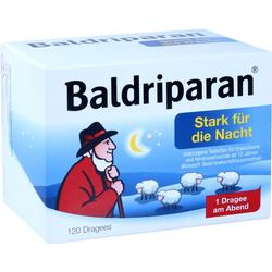 Eine Packung Baldrian-Tabletten für besseren Schlaf, mit einem Bild von einem Mann und Schafen.